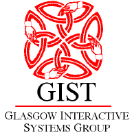 Glasgow Interactive Systems Group (GIST) logo - 
                     click here to go to the GIST Website