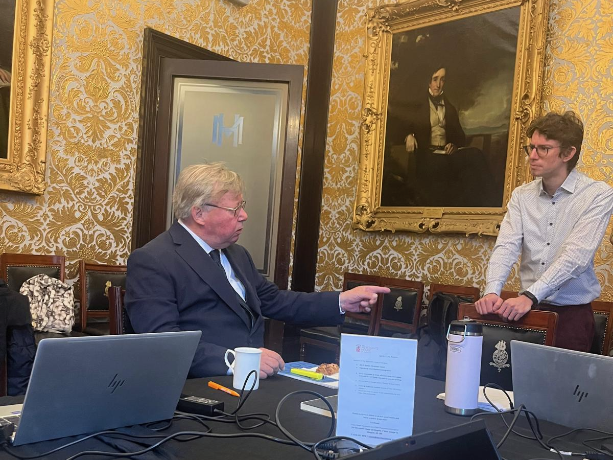 Discussing with Lord Carloway how a mock
	     trial can examine the role of AI in criminal
	     justice